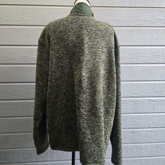 Eddie Bauer Mens Sweater Fleece Palm Heather 1/4 Zip - Picture 5 of 10